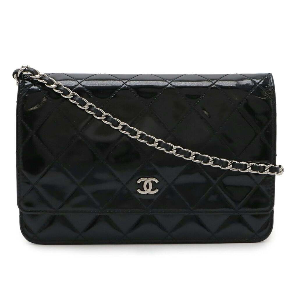CHANEL Black Leather Logo Shoulder Bag - Picture 2 of 10